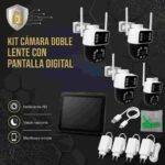Kit 4 Camaras Doble Lente y Pantalla